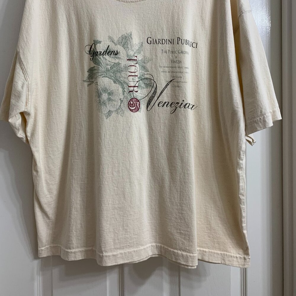 Venezia Women's Oatmeal Color T-Shirt, Size 26/28 - Picture 2 of 5
